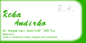 reka andirko business card